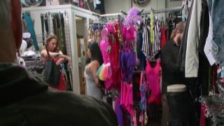 In public clothing store sub anal banged