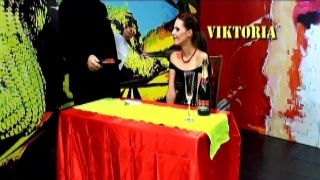 Viktoria goo enjoys collection sperm and facials