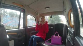 Hot blonde undressed in taxi