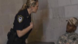 Big titted cops in uniform take a BBC